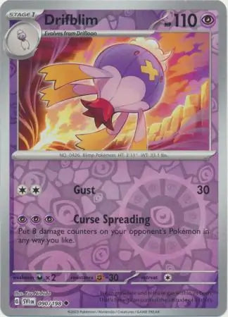 Drifblim 090/198 (SV01: Scarlet & Violet Base Set)  - Reverse Holofoil | Good Games Morley