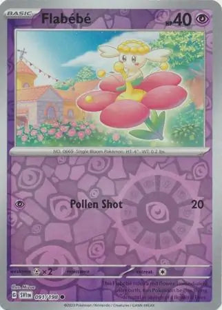Flabebe 091/198 (SV01: Scarlet & Violet Base Set)  - Reverse Holofoil | Good Games Morley