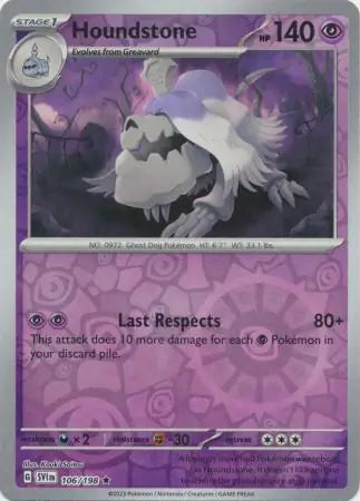 Houndstone 106/198 (SV01: Scarlet & Violet Base Set)  - Reverse Holofoil | Good Games Morley