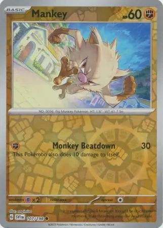 Mankey 107/198 (SV01: Scarlet & Violet Base Set)  - Reverse Holofoil | Good Games Morley