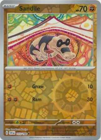Sandile 115/198 (SV01: Scarlet & Violet Base Set)  - Reverse Holofoil | Good Games Morley