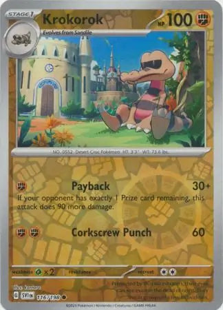 Krokorok 116/198 (SV01: Scarlet & Violet Base Set)  - Reverse Holofoil | Good Games Morley