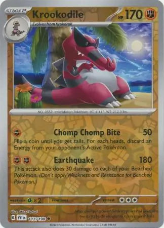 Krookodile 117/198 (SV01: Scarlet & Violet Base Set)  - Reverse Holofoil | Good Games Morley
