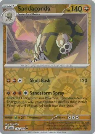 Sandaconda 120/198 (SV01: Scarlet & Violet Base Set)  - Reverse Holofoil | Good Games Morley