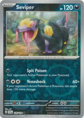 Seviper 128/198 (SV01: Scarlet & Violet Base Set)  - Reverse Holofoil | Good Games Morley