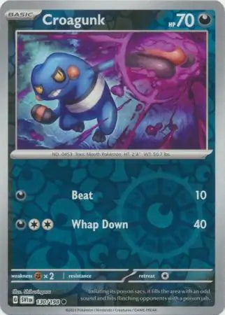 Croagunk 130/198 (SV01: Scarlet & Violet Base Set)  - Reverse Holofoil | Good Games Morley