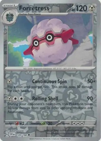Forretress 139/198 (SV01: Scarlet & Violet Base Set)  - Reverse Holofoil | Good Games Morley