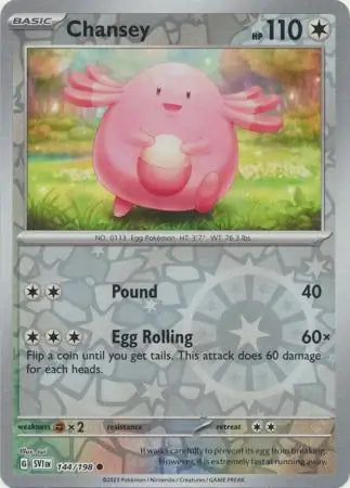Chansey 144/198 (SV01: Scarlet & Violet Base Set)  - Reverse Holofoil | Good Games Morley
