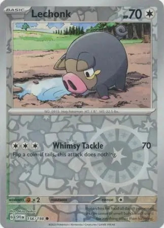Lechonk 156/198 (SV01: Scarlet & Violet Base Set)  - Reverse Holofoil | Good Games Morley