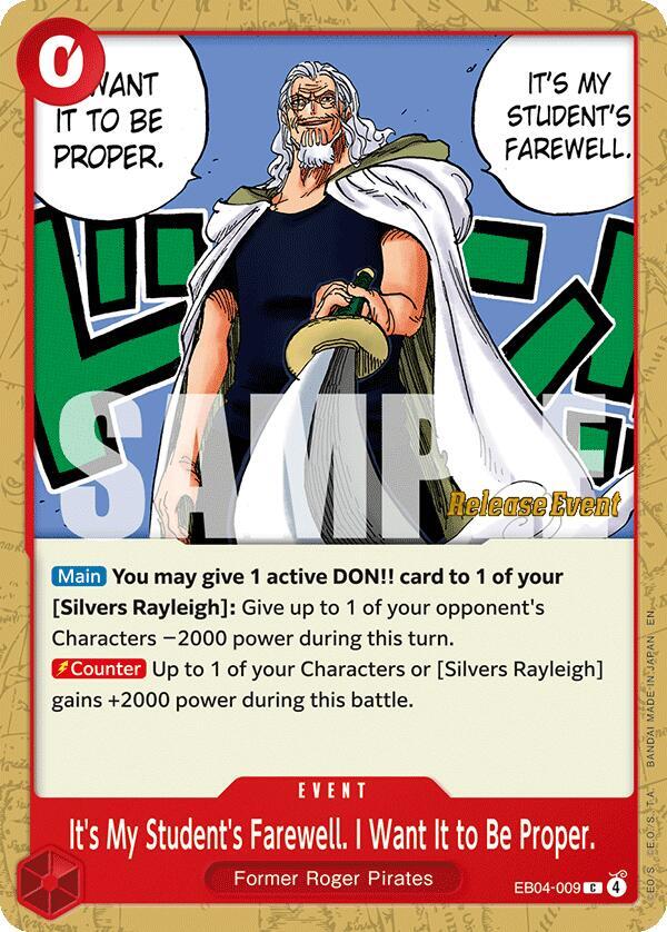 Its My Students Farewell I Want It to Be Proper EB04-009 (Adventure on Kami's Island Release Event Cards)  | Good Games Morley