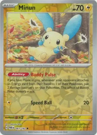 Minun 061/182 (SV04: Paradox Rift)  - Reverse Holofoil | Good Games Morley