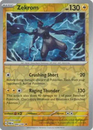 Zekrom 066/182 (SV04: Paradox Rift)  - Reverse Holofoil | Good Games Morley