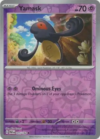 Yamask 075/182 (SV04: Paradox Rift)  - Reverse Holofoil | Good Games Morley