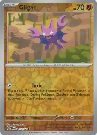 Gligar 091/182 (SV04: Paradox Rift)  - Reverse Holofoil | Good Games Morley