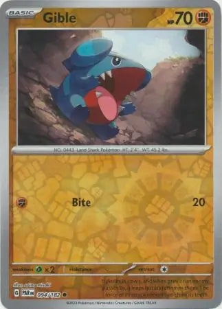 Gible 094/182 (SV04: Paradox Rift)  - Reverse Holofoil | Good Games Morley