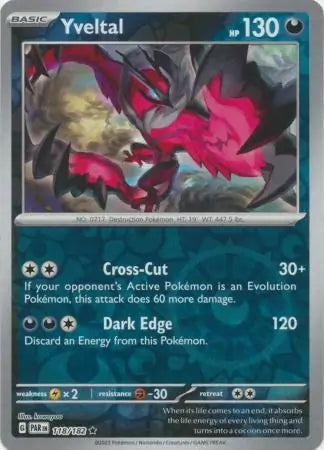 Yveltal 118/182 (SV04: Paradox Rift)  - Reverse Holofoil | Good Games Morley