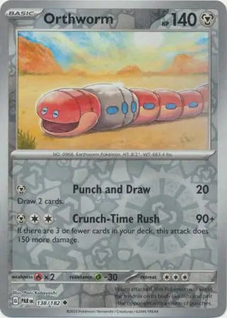 Orthworm 138/182 (SV04: Paradox Rift)  - Reverse Holofoil | Good Games Morley
