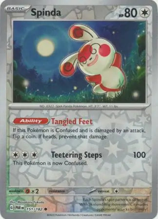 Spinda 151/182 (SV04: Paradox Rift)  - Reverse Holofoil | Good Games Morley