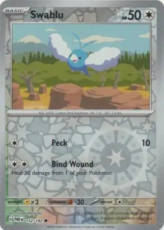 Swablu 152/182 (SV04: Paradox Rift)  - Reverse Holofoil | Good Games Morley