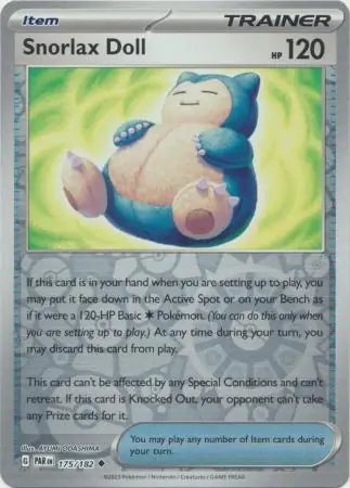 Snorlax Doll 175/182 (SV04: Paradox Rift)  - Reverse Holofoil | Good Games Morley