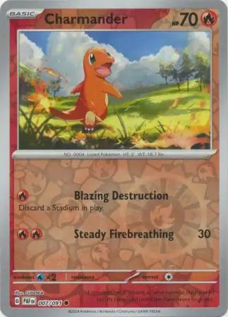 Charmander 007/091 (SV: Paldean Fates)  - Reverse Holofoil | Good Games Morley