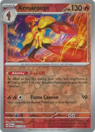 Armarouge 015/091 (SV: Paldean Fates)  - Reverse Holofoil | Good Games Morley