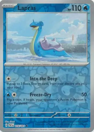 Lapras 016/091 (SV: Paldean Fates)  - Reverse Holofoil | Good Games Morley