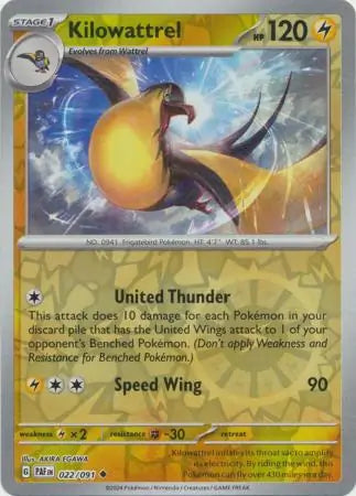 Kilowattrel 022/091 (SV: Paldean Fates)  - Reverse Holofoil | Good Games Morley