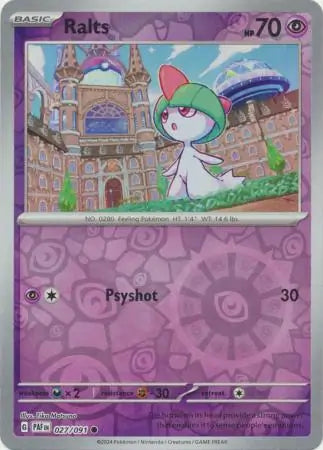 Ralts 027/091 (SV: Paldean Fates)  - Reverse Holofoil | Good Games Morley