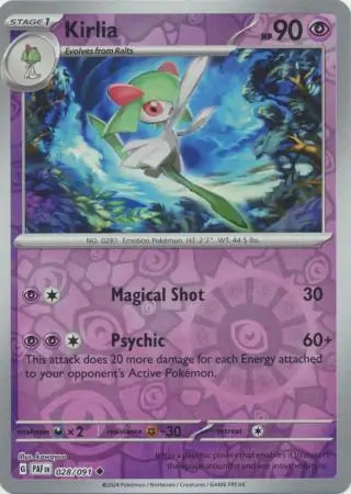 Kirlia 028/091 (SV: Paldean Fates)  - Reverse Holofoil | Good Games Morley