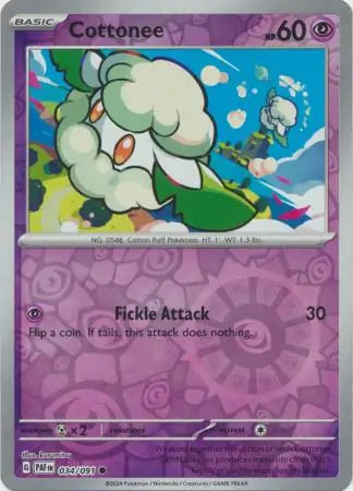 Cottonee 034/091 (SV: Paldean Fates)  - Reverse Holofoil | Good Games Morley