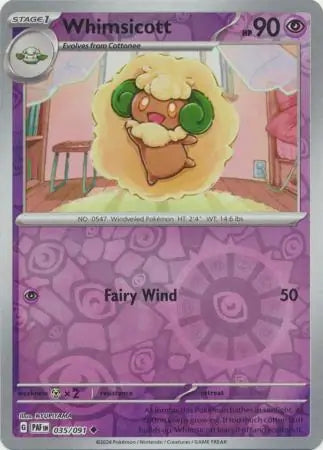 Whimsicott 035/091 (SV: Paldean Fates)  - Reverse Holofoil | Good Games Morley
