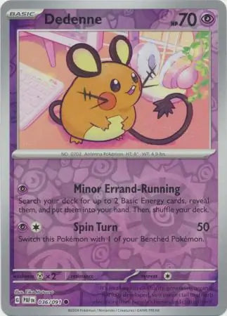 Dedenne 036/091 (SV: Paldean Fates)  - Reverse Holofoil | Good Games Morley
