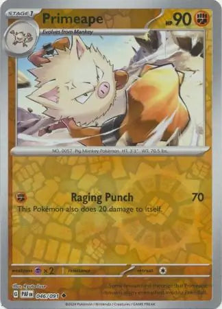 Primeape 046/091 (SV: Paldean Fates)  - Reverse Holofoil | Good Games Morley