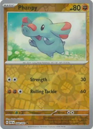 Phanpy 048/091 (SV: Paldean Fates)  - Reverse Holofoil | Good Games Morley