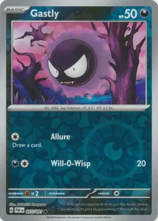 Gastly 055/091 (SV: Paldean Fates)  - Reverse Holofoil | Good Games Morley