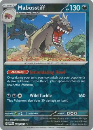 Mabosstiff 063/091 (SV: Paldean Fates)  - Reverse Holofoil | Good Games Morley