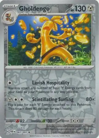 Gholdengo 067/091 (SV: Paldean Fates)  - Reverse Holofoil | Good Games Morley