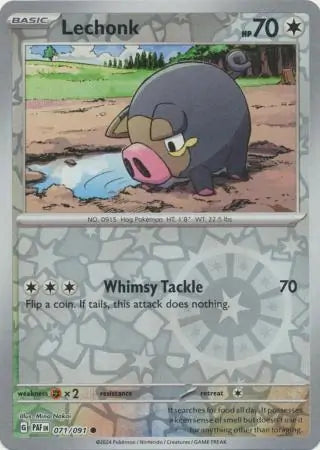 Lechonk 071/091 (SV: Paldean Fates)  - Reverse Holofoil | Good Games Morley