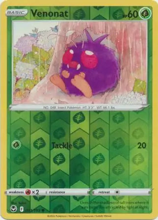 Venonat 001/195 (SWSH12: Silver Tempest)  - Reverse Holofoil | Good Games Morley