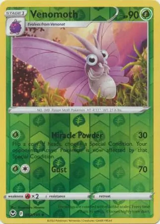 Venomoth 002/195 (SWSH12: Silver Tempest)  - Reverse Holofoil | Good Games Morley