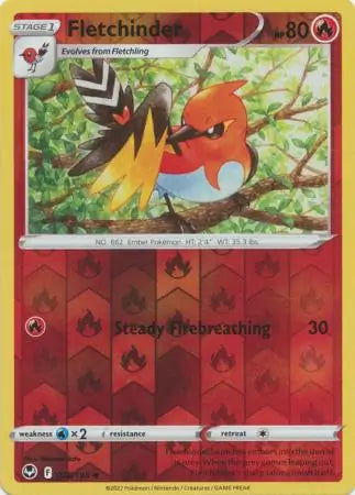 Fletchinder 028/195 (SWSH12: Silver Tempest)  - Reverse Holofoil | Good Games Morley
