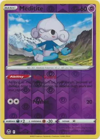 Meditite 072/195 (SWSH12: Silver Tempest)  - Reverse Holofoil | Good Games Morley