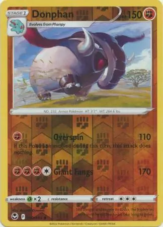 Donphan 092/195 (SWSH12: Silver Tempest)  - Reverse Holofoil | Good Games Morley