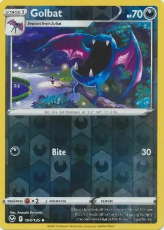 Golbat 104/195 (SWSH12: Silver Tempest)  - Reverse Holofoil | Good Games Morley