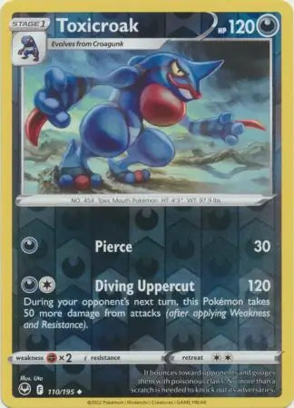 Toxicroak 110/195 (SWSH12: Silver Tempest)  - Reverse Holofoil | Good Games Morley