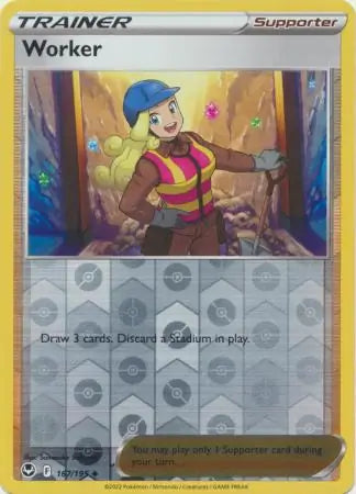 Worker 167/195 (SWSH12: Silver Tempest)  - Reverse Holofoil | Good Games Morley