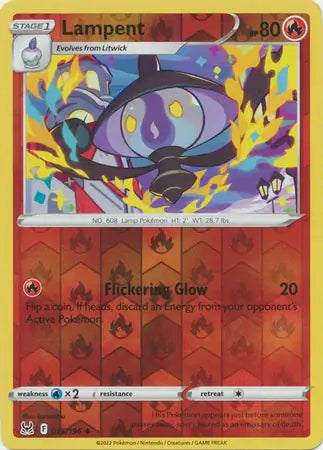 Lampent 025/196 (SWSH11: Lost Origin)  - Reverse Holofoil | Good Games Morley