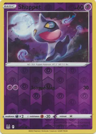 Shuppet 072/196 (SWSH11: Lost Origin)  - Reverse Holofoil | Good Games Morley