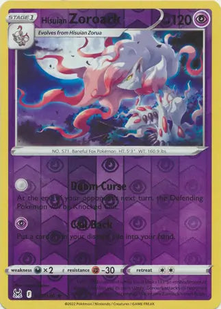 Hisuian Zoroark 076/196 (SWSH11: Lost Origin)  - Reverse Holofoil | Good Games Morley